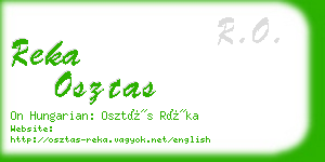 reka osztas business card